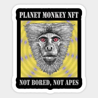 On Planet Monkey nft Collection Not Bored Apes Sticker